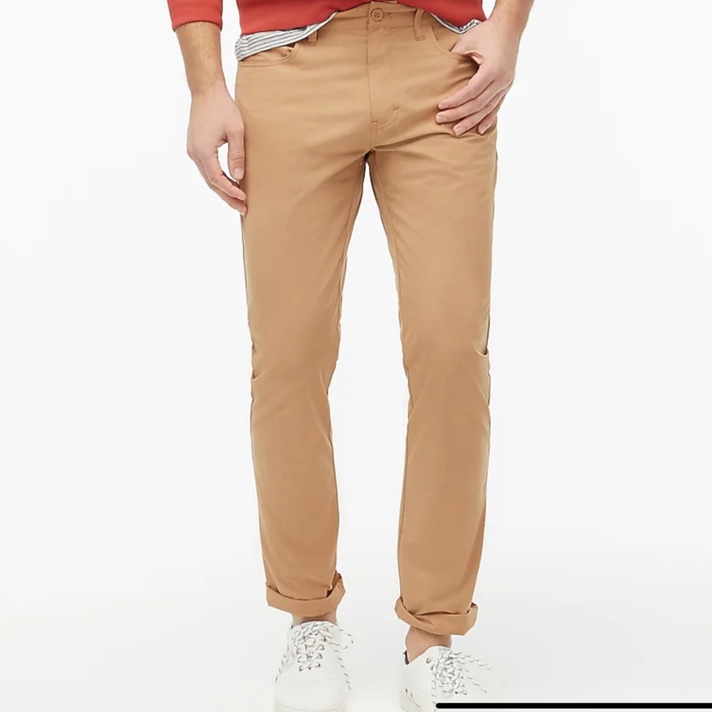 NWT - J. Crew Factory 5 Pocket Tech Pant Slim Fit in British Khaki - Men’s 36/32